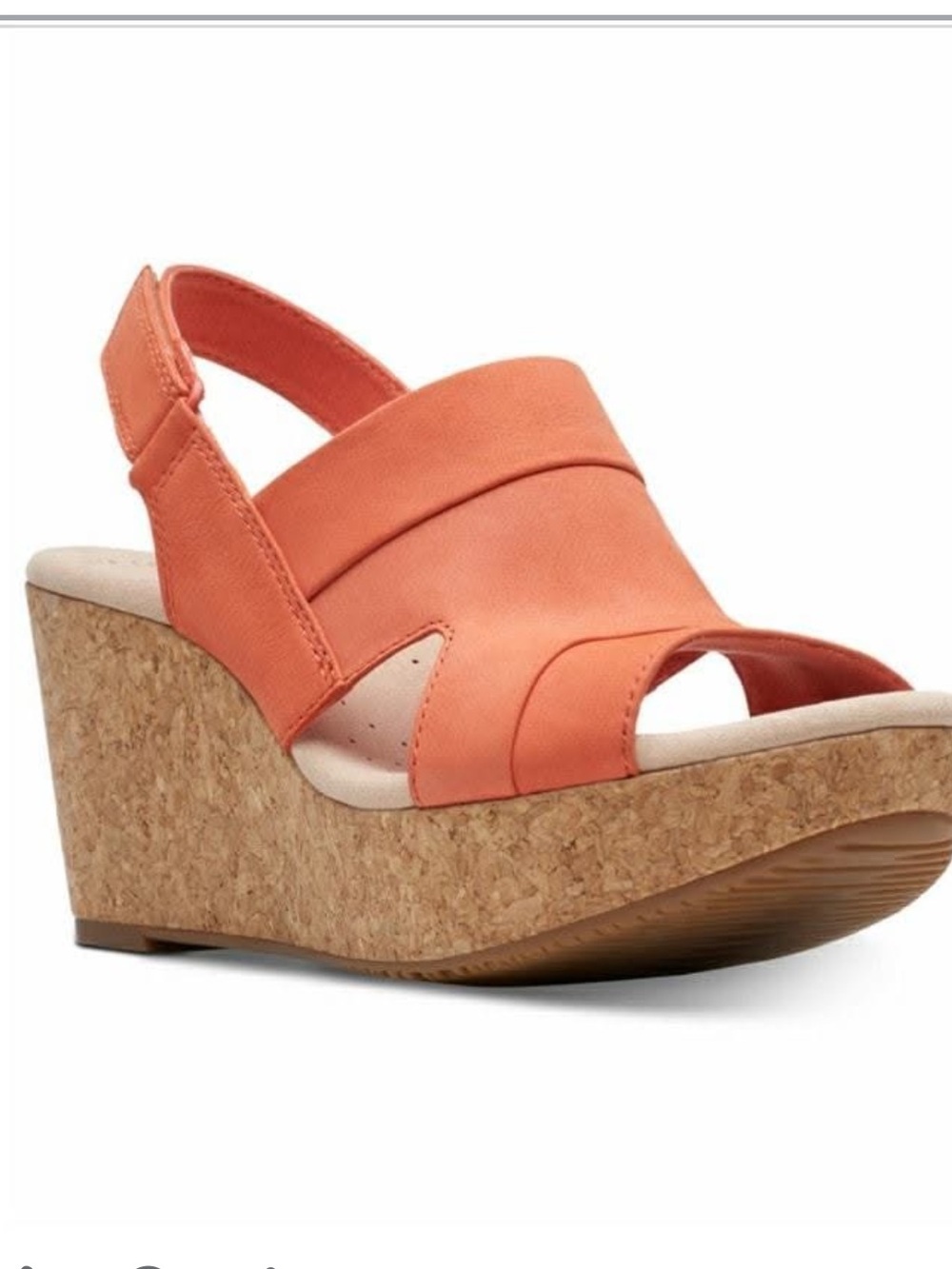 Clark’s Annadel Eirwyn Coral Adjustable Ankle Strap Wedge Sandals Women’s 8.5